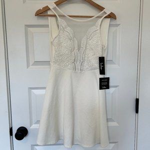 White Lace Mini Dress, Lulu's XS
